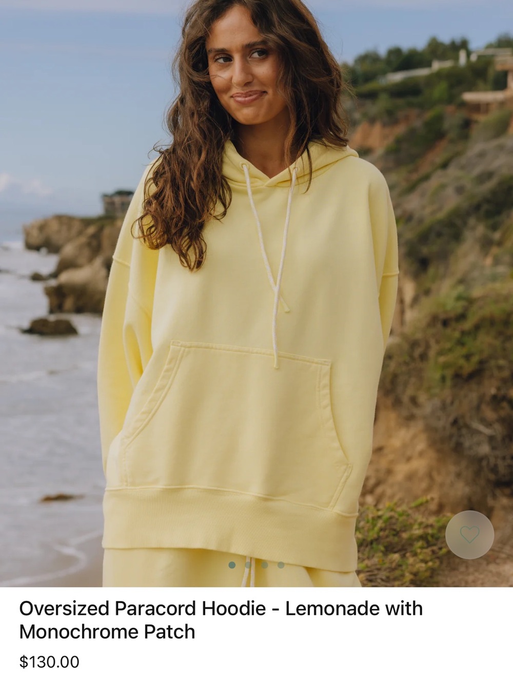 Daily Drills Oversized Paracord Hoodie - Lemonade with Monochrome Patch
